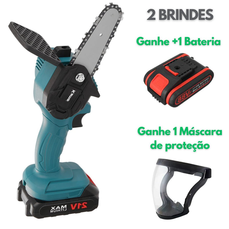 Motosserra Elétrica a Bateria [2 Brindes e Frete Grátis] - Baú Shops